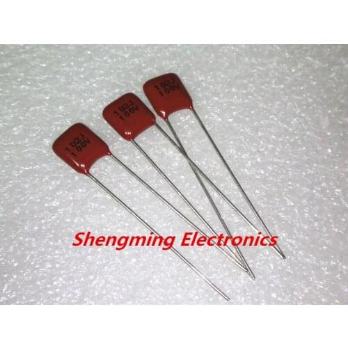 100PCS 100V 102J 1NF 0.001UF CBB capacitors p=5mm
