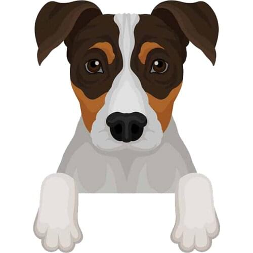 13cm x 9.7cm for Jack Russell Terrier Dog Car Stickers and Decals DIY Fashion Vinyl Car Wrap Suitable for Fold GTR SX