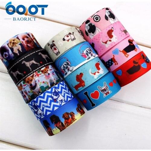 173311, OOT BAORJCT 22mm 10yard/lot cartoon Ribbons Thermal transfer Printed grosgrain Wedding Accessories DIY handmade material