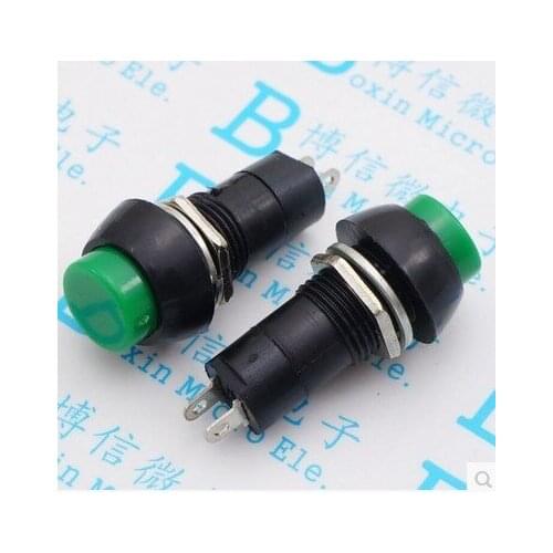 5Pcs/Lot Green Pbs-11B Lock-Free Push Button Switch Pbs-305B Normally Open Button 12Mm Push Button Switch Reset