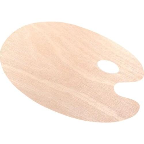 Art Painting Color Mixer Oval Color Mixing Board Oil Painting Acrylic Color Mixing Tray Wooden Paint Plate Color Mixing Board