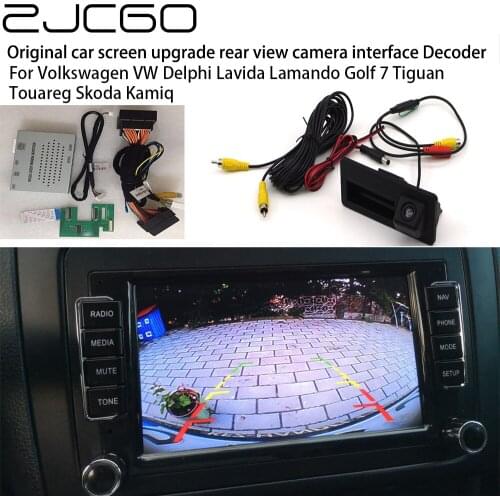 Car Rear Reverse Bakcup Camera Auto Digital Decoder Box Interface Adapter for Volkswagen VW Delphi Lavida Lamando Golf 7 Tiguan