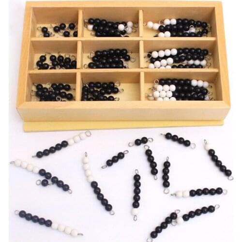 Baby Toys Montessori Educational Wooden Toy Black White Board Beads Math Toys Early Childhood Preschool Training Learning Toys