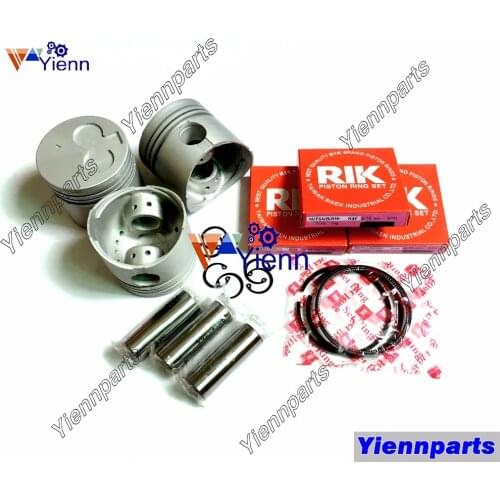 For Mitsubishi K3F Piston With Ring Over size +0.50mm Fit Mitsubishi MTE2000 MT20 Tractors K3F Diesel Engine Spare Parts