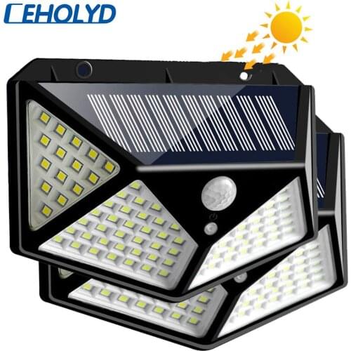 Solar Outdoor Light Motion Sensor 100 Led Built in Battery Powered Sunlight Waterproof Street Garden Lamp Decoration Dropshiping