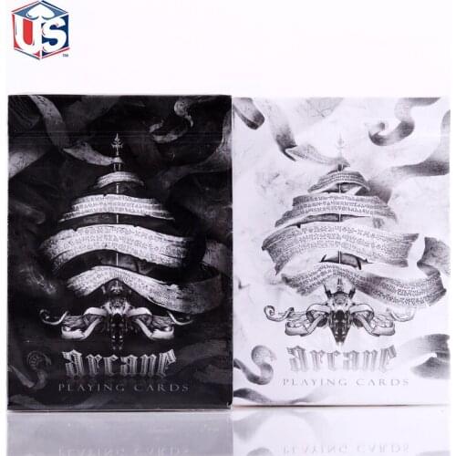 Ellusionist Black Arcane Playing Cards (BLACK OR WHITE) Poker Magic Deck Magic Props Magic Tricks High Resolution High Quality