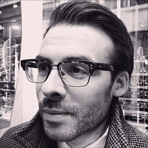 Classic Euramerican Fashion Semi-Rimle Eyewear Frame Retro Beckham Star Eye Glasses Frames Men Rectangle Fake Glasses Optical