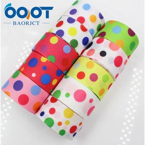 OOOT BAORICT 1762214,Polka Dots grosgrain Ribbon,25MM ,10 yards The tape for Sewing ,DIY Headdress Accessories Handmade material