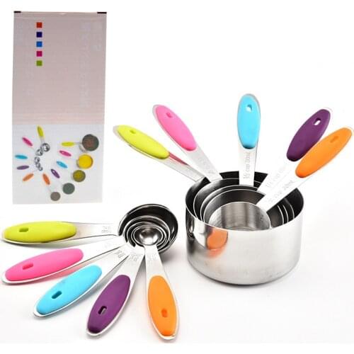 Stainless steel measuring cup and measuring spoon 10 measuring spoons Kitchen baking tools Kitchen measuring cylinder