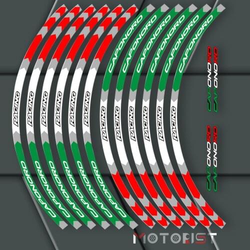 A set of 12pcs high quality motorcycle wheel decals waterproof Reflective stickers rim stripes For Aprilia CAPONORD 1200 RALLY