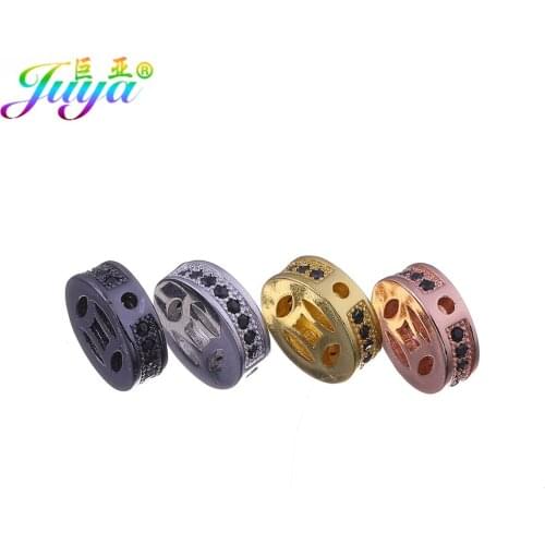 DIY Natural Stones Beads Jewelry Material Gold European Metal Spacer Charm Beads Accessories For Beads Bracelets Making