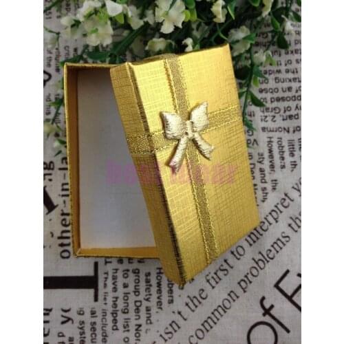 Wholesale 12pcs/Lot Romantic Gold Jewelry Box Necklace/Earrings/Ring Box Gift Box Free Shipping