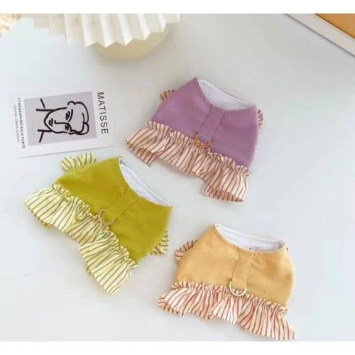 Pet Dog Leash Vest Dog Harness Vest Leash Cute Lace Solid Pet Walking Rope For Small Dogs Girl Dress Outdoor Walking Adjustable
