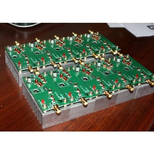 RF Power Amplifier 6W FM 88-108MHz 140-170MHz DC 12v For VHF Ham Radio AMP With Heat Sink