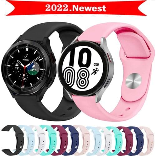 20mm/22mm strap For Samsung Galaxy watch 3/46mm/42mm/Active 2 40/ Gear S3 Silicone bracelet Huawei watch GT 2/2e/pro correa band
