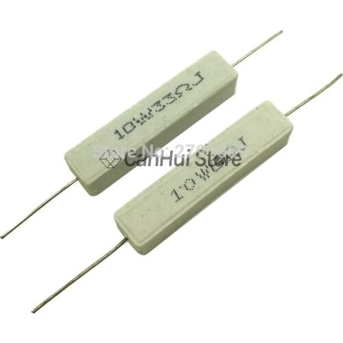 5pcs 10W 5% Cement Resistor Power Resistance 0.1 ~ 100K 0.1R 0.5R 10R 50R 0.22 0.33 0.5 1 2 5 8 10 15 20 25 30 100 1K 2K 3K ohm