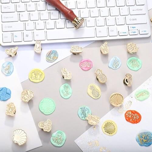Octopus Jellyfish Irregular Stamp Head DIY Custom Oval Wax Seal Heads Stamps Postage Journal Package Wedding Gifts Envelope Tool