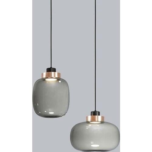 Bar Glass Chandelier Nordic Post-Modern Minimalist Restaurant Designer Bedside Single Chandelier