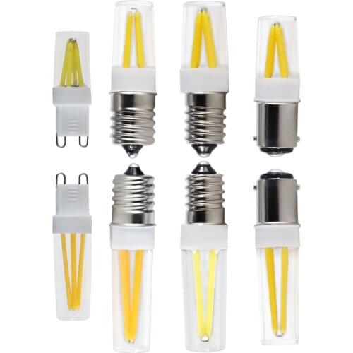 5pcs lampara led bulbs light 2W Dimmer E17 B15 mini filament bulb light 110v 220v dimmable candle lights energy saving lamp