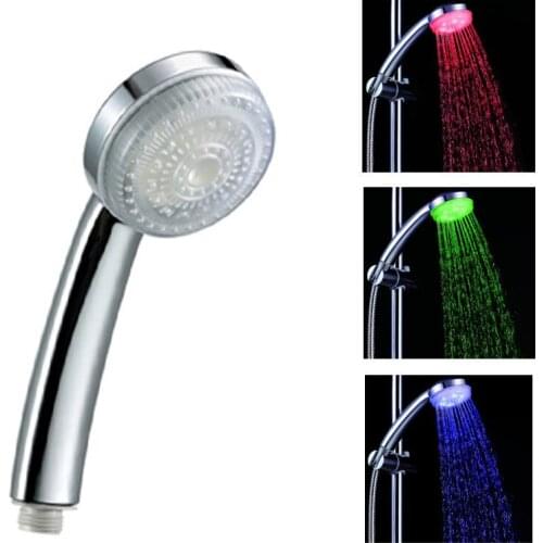Is aspersed OEM temperature control three color LED shower head shower flower is aspersed gift flower is aspersed