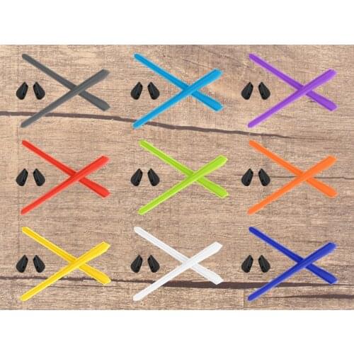 Vonxyz Replacement Ear Socks & Black Hard Base Silicon Nose Pads for-Oakley Crosslink Zero Frame Varieties