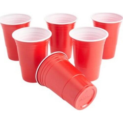 10pcs/Set 450Ml High Quality Red Disposable Plastic Cup Party Cup Bar Restaurant Supplies Household Items for Home Supplies