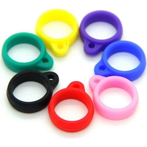 10Pcs Silicone Lanyard Ring Elastic Anti-Lost Protective Band Ring Accessories for Mobile Phone