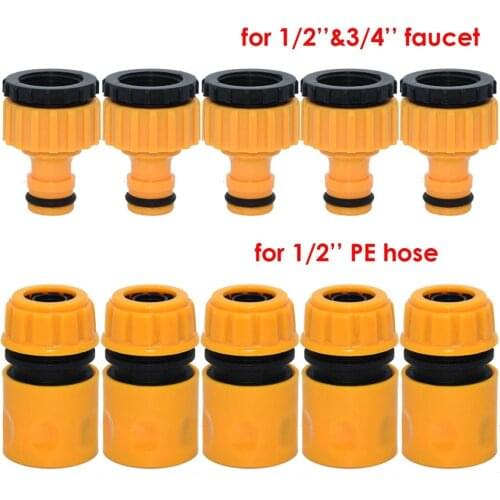 3/4 1/2 Inch Graden Hose Tap Threaded Connector Tap Adapter Quick Fitting Nipple Faucet Connector For Car Wash Garden Irrigation