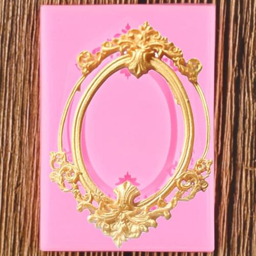 3D Frame Silicone Molds Lace Border Fondant Mould Cake Decorating Tools Polymer Clay Candy Chocolate Gumpaste Moulds