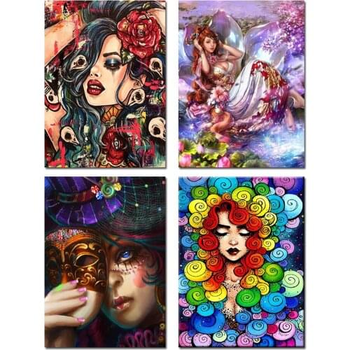 5D DIY Diamond Painting Sexy Woman Picture of Rhinestones Diamond Mosaic Cross Stitch Diamond Embroidery Portrait needlework