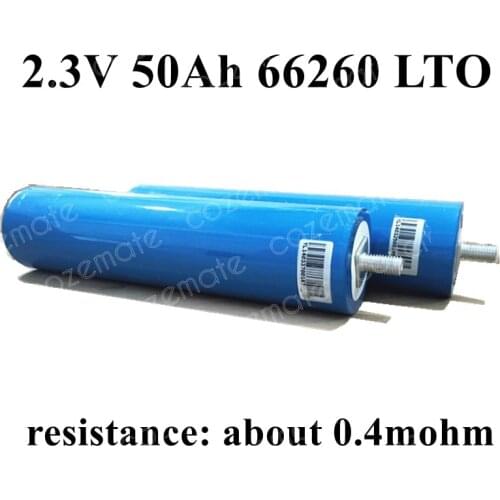Brand LTO 66260 2.4v 55Ah 40Ah 45Ah Cell 2.3v 66260 10C 550A for Diy Pack 12v 14.4v LTO Solar Ebike Rechargeable Battery