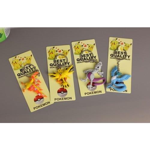 Pokemon Keychain Cartoon Anime Character Cute Style Boy Girl School Bag Key Chain Keychain Accessories Birthday Gift