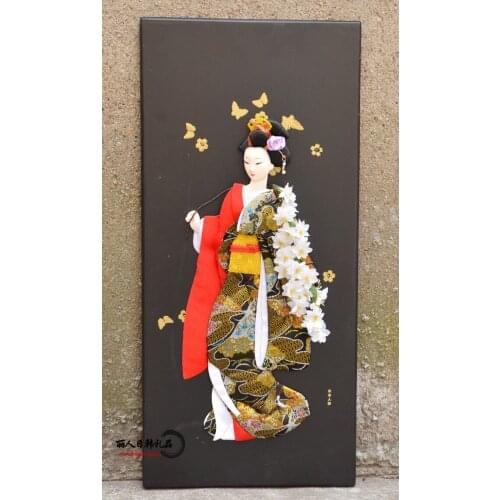 Decoration Arts crafts girl gifts get married Japanese Geisha doll prints Japanese Ukiyo-e paintings stereo picture frame Home F