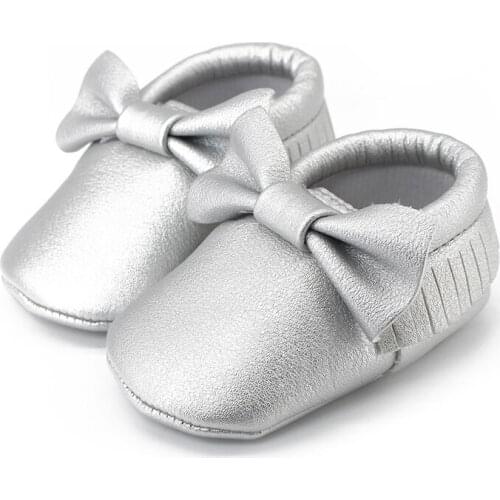 Baby Fashion Butterfly-Knot & Tassels Shoes For Girls Cotton Soft PU Leather First Walkers Shoes Baby Toddler Shoes