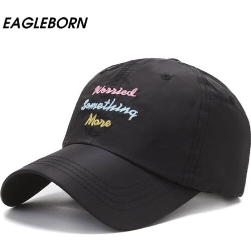 EAGLEBORN Design Summer Letter Embroidery Men Baseball Cap Woman Sun Hat Thin Mesh Cap Sun Hat Running Quick-drying Outdoor Caps