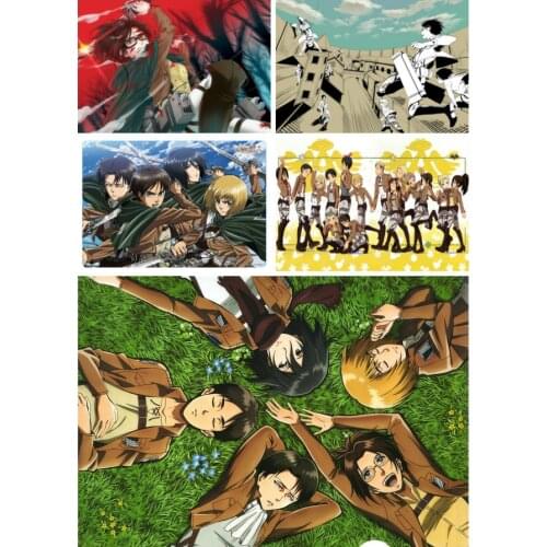 Home Decor Embroidery 5D Diamond Painting Attack On Titan Anime Poster Full Square Drill Cross Stitch Handmade Mosaic Art Decal
