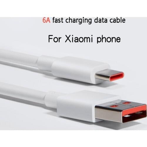 EQCG 6A Type C Cable for Xiaomi Turbo Charge 67W 55 50w 33w 30w 18W QC3.0 4.0 For mi 11 10 ULTRA 9 8 redmi K40 K30 USB-C Wire