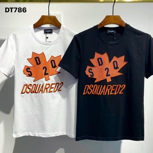 DSQUARED2 Mens Womens Round Neck Printed Letters Short Sleeve Streetwear Hip Hop Cotton Tee DSQ T-shirt retro t shirt