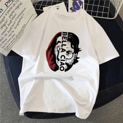 The House of Paper T Shirt Women Vogue Casual Dali Mask Casa De Papel T-shirt New Money Heist Women La Casa De Papel Tshirt TOP