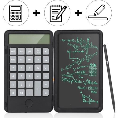 Calculator Handwriting Board 6.0 inch Writing Tablet Portable Smart LCD Graphics Notepad Drawing Tablet Paperless With Recharge
