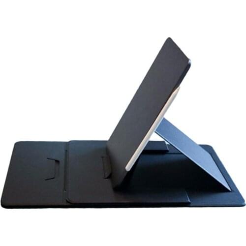 Creative And Simple Tablet Stand Notebook Folding Stand Oxford Cloth Plastic Board Durable Holder Black