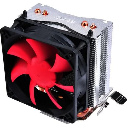 PcCooler Double fan CPU cooler fan pure cooper 2 heatpipe silent cooling radiator fan for LGA775 1151 1155 1556 FM2+ FM2 FM1 AM3