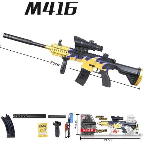 M416 Water Bullet Toy Gun Manual Electric in 1 Paintball Plastic Outdoor Game CS Shooting Game Weapon Model Toy Gun For Boys