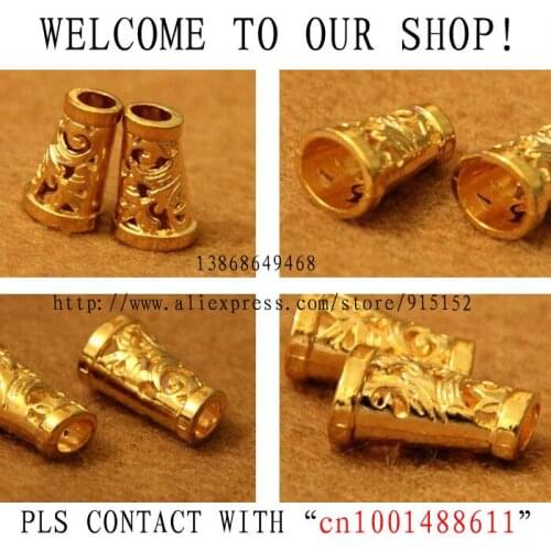 Free shipping Classics Metal Cord End,DIY Plating Gold 50 pcs/lot,Accessories for hat garment and bag