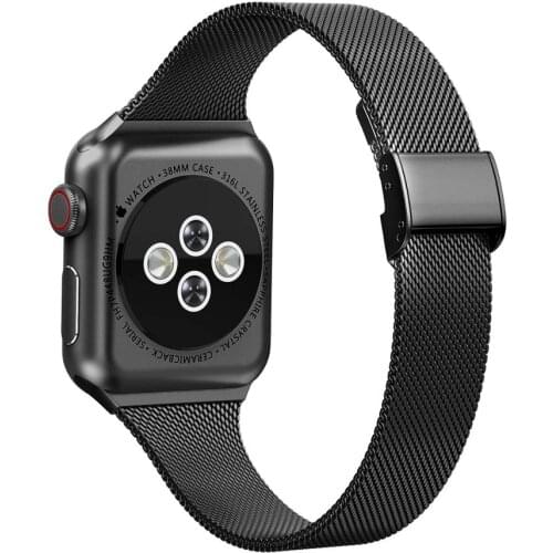 Milanese strap For Apple Watch band 44 mm 40mm iWatch band 42mm/38mm silm Stainless steel bracelet Apple watch series 4 3 5 SE 6