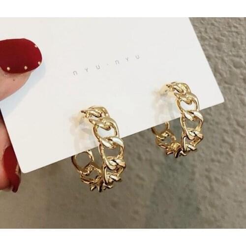 Minimalist Gold Color Earrings Metal Large Circle Geometric Round Big Earrings for Women Girl Wedding Party Jewelry