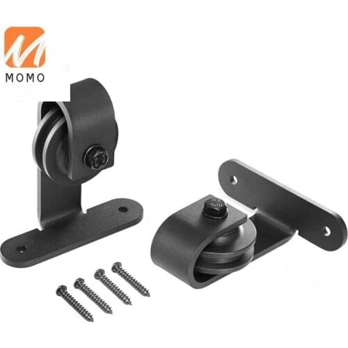 American barn wooden door top installation sliding hardware accessories set