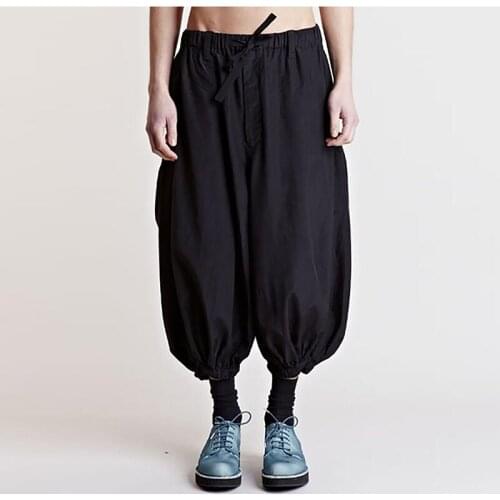 New 2020 Mens Hair Stylist fashion Casual pants cropped pants loose Harem Pants plus size costumes