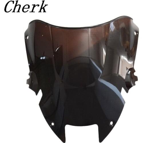 New Black Motorcycle Windshield Windscreen Double Bubble For Honda VTR1000F VTR1000 Firestorm SuperHawk 1997-2005