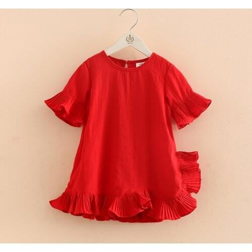 Girls Dress 2020 Summer New Girls' Clothing Childrens Bell Sleeve Dress Aso Ebi Prom Dresses 2 Year Old Baby Girl Clothes